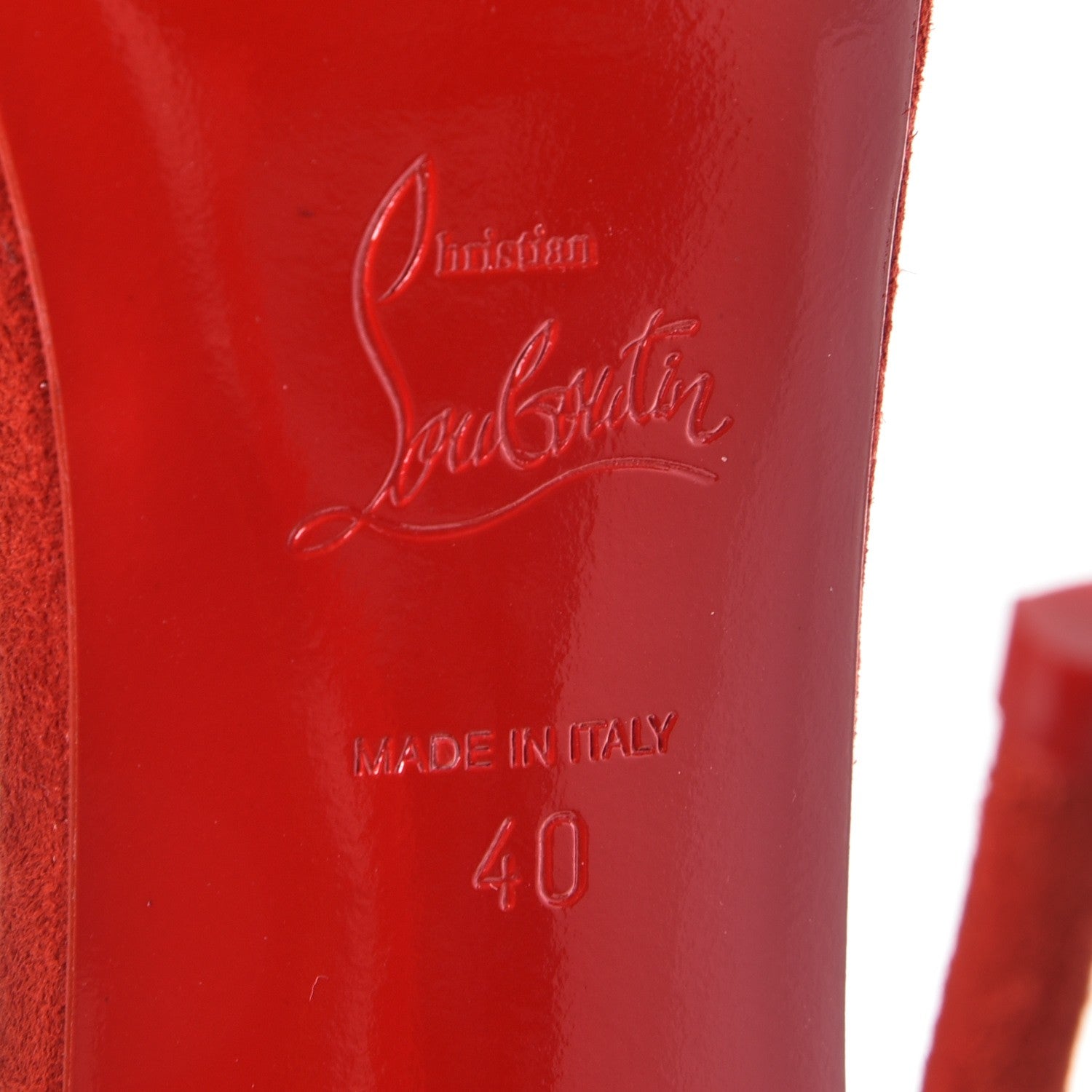 Christian Louboutin Suede Colankle 120 Sandals 40 Flamenco 6 of 8