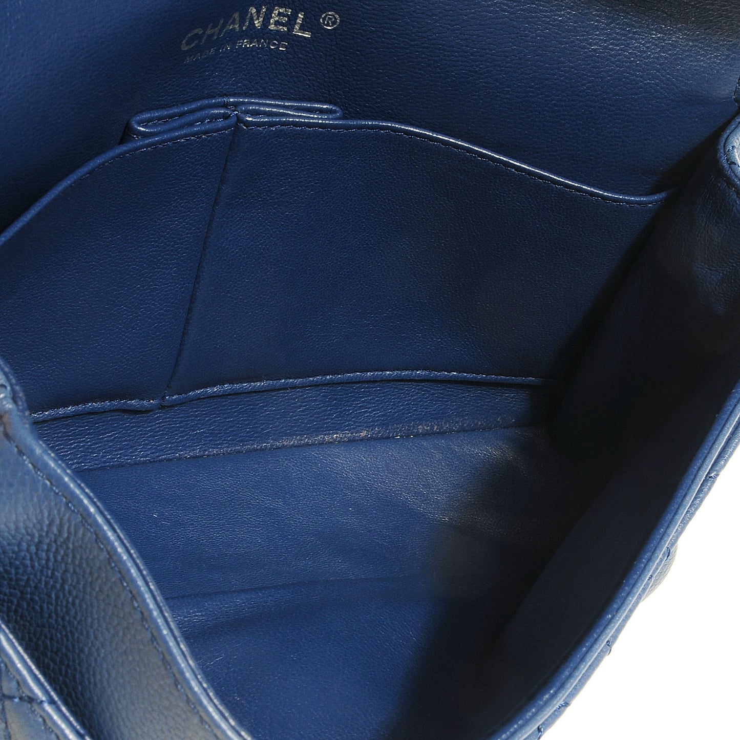 Washed Caviar Medium Double Flap Blue