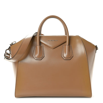 Givenchy Shiny Lord Calfskin Medium Antigona Dark Beige 1 of 10
