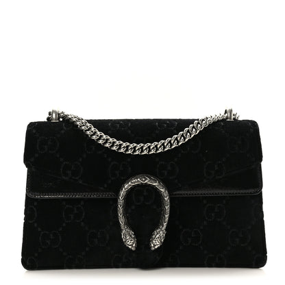 Gucci Velvet GG Monogram Small Dionysus Shoulder Bag Black 1 of 10