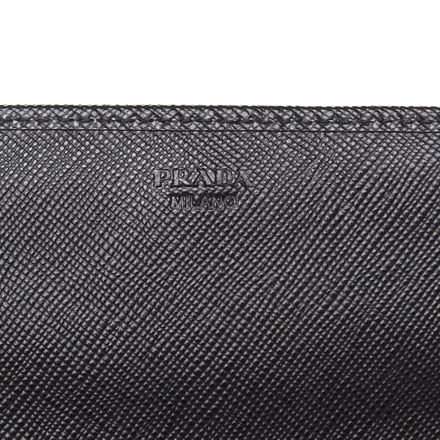 Prada Saffiano Metal Oro Chain Wallet Black 6 of 11