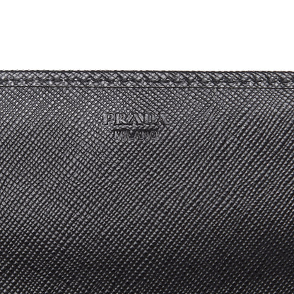 Prada Saffiano Metal Oro Chain Wallet Black 6 of 11