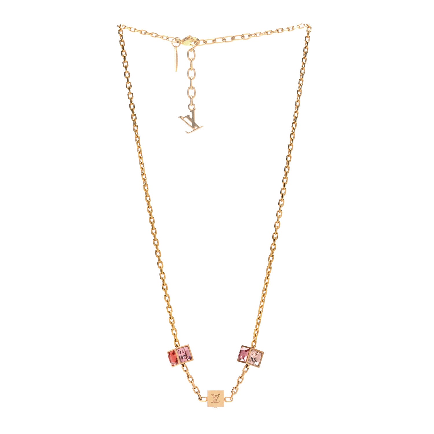 Louis Vuitton Swarovski Gamble Short Necklace Rose Gold 3 of 4