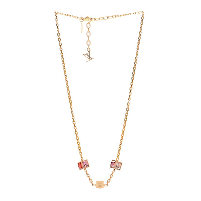 Louis Vuitton Swarovski Gamble Short Necklace Rose Gold 3 of 4