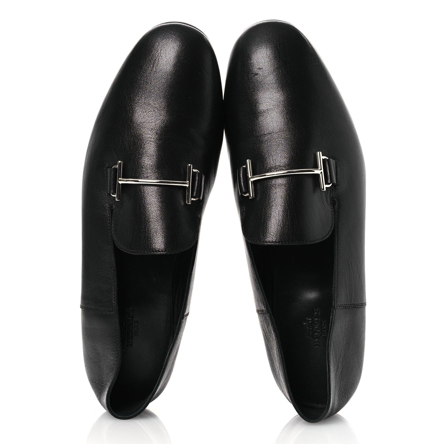 Goatskin Mens Saga Loafers 43.5 Black
