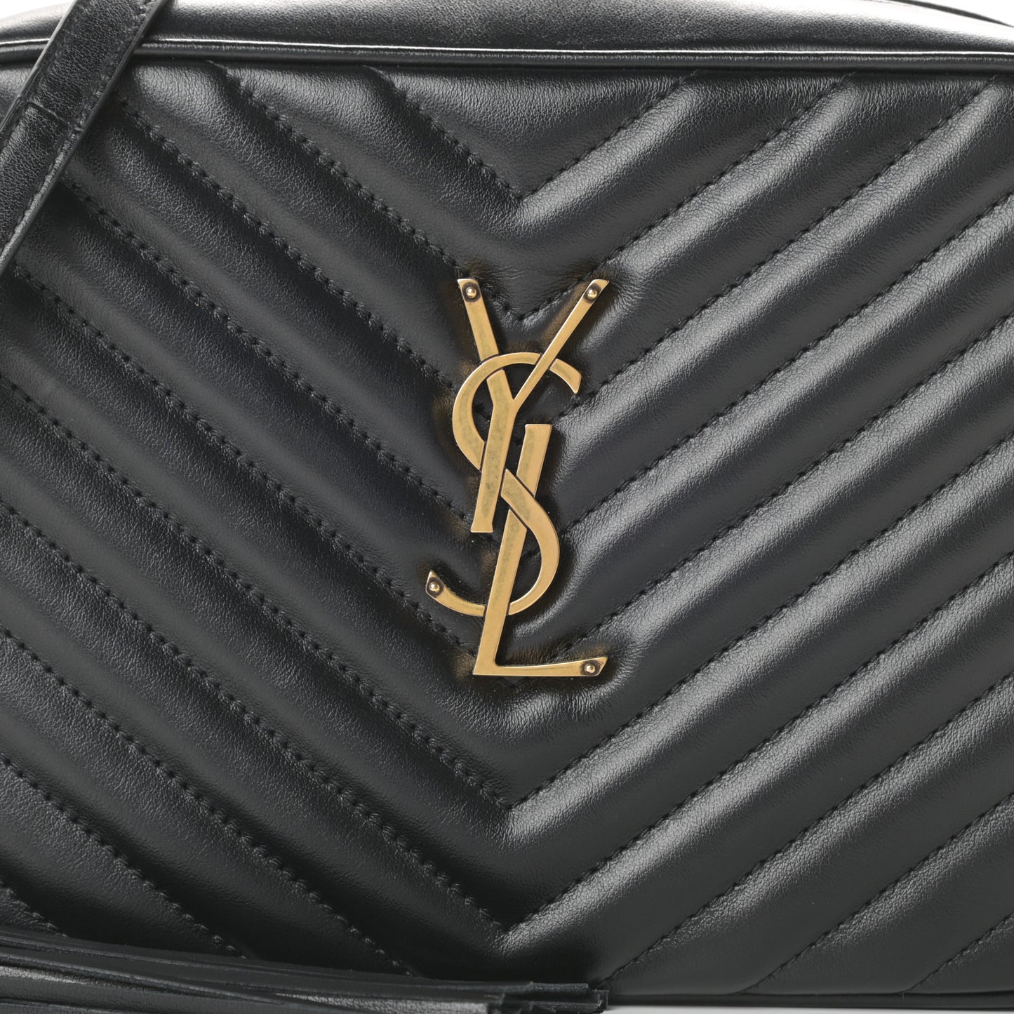 Calfskin Matelasse Monogram Lou Camera Bag Black
