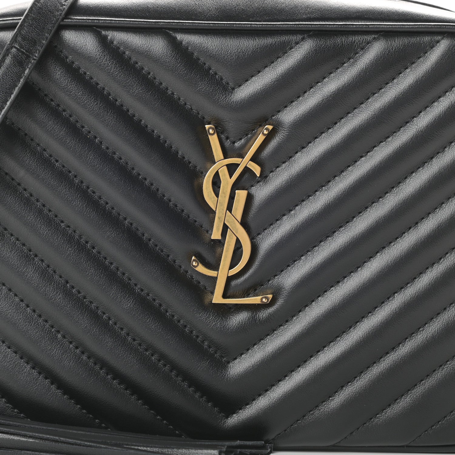 Saint Laurent Calfskin Matelasse Monogram Lou Camera Bag Black 8 of 10