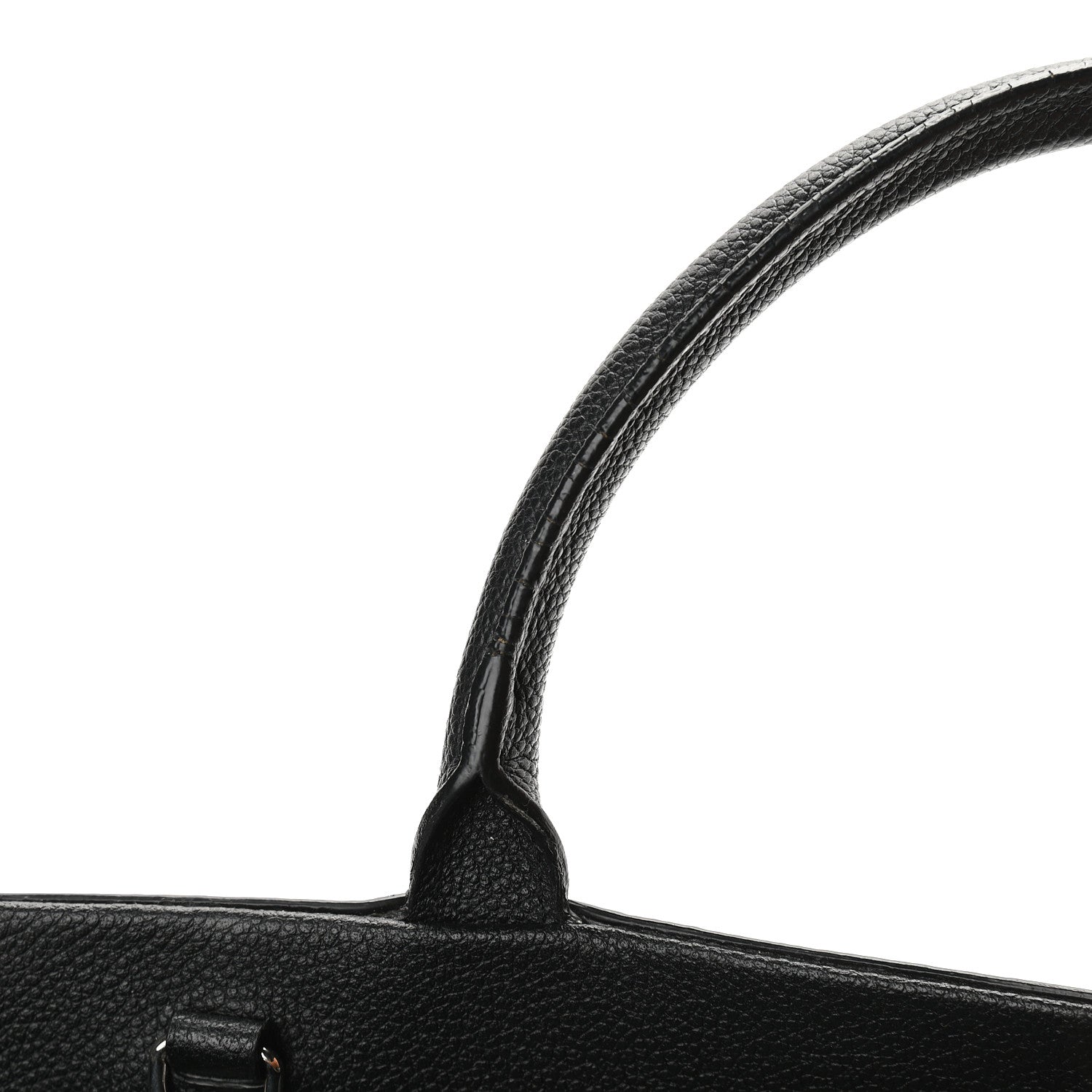 Saint Laurent Grained Calfskin Medium Cabas Rive Gauche Black 12 of 13
