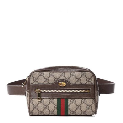 Gucci GG Supreme Monogram Web Small Ophidia Belt Bag 85 34 Dark Brown 1 of 9