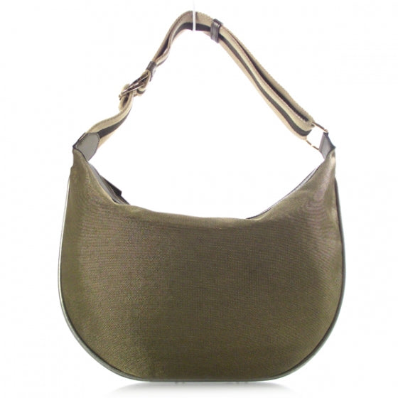 Nylon Half Moon Hobo Green
