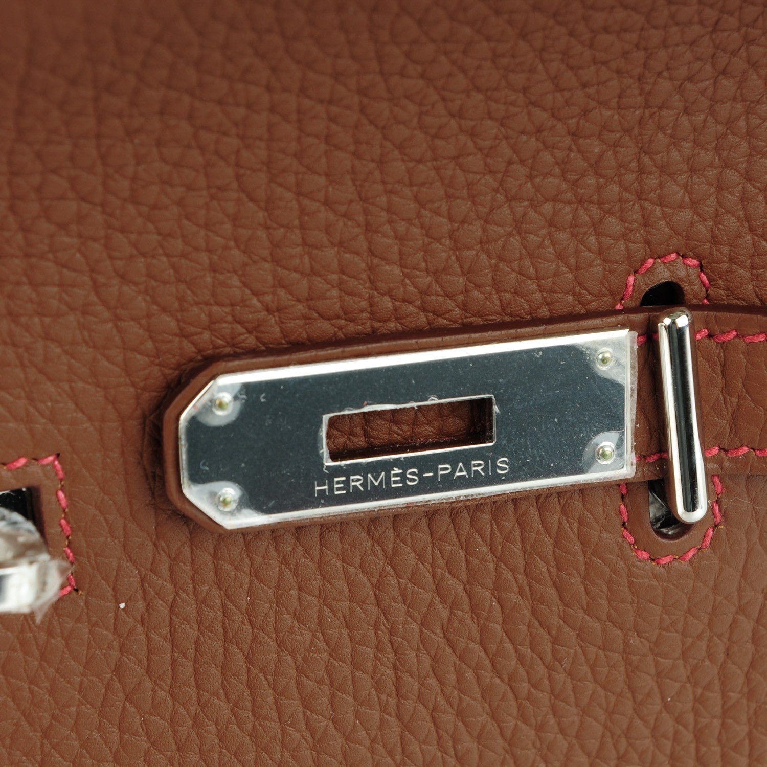 Hermes Taurillon Clemence Jypsiere 28 Marron D'Inde Rouge H 7 of 10