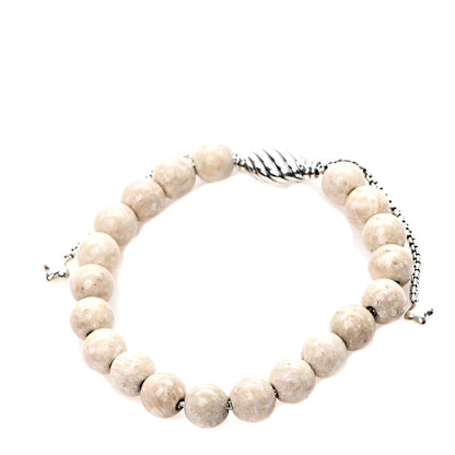 David Yurman Sterling Silver Riverstone 8mm Spiritual Beads Bracelet 1 of 3