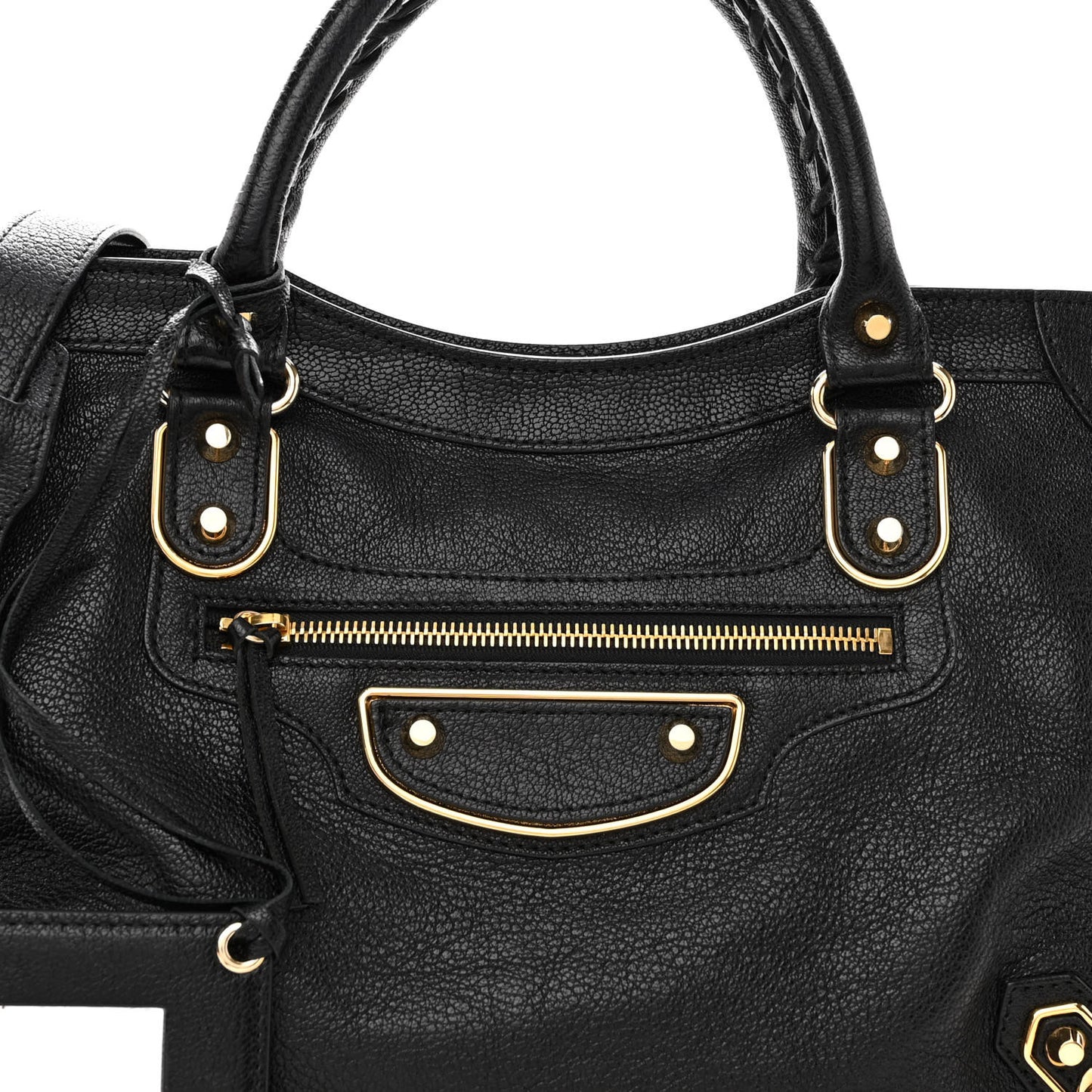 Chevre Gold Metallic Edge Hardware City Black