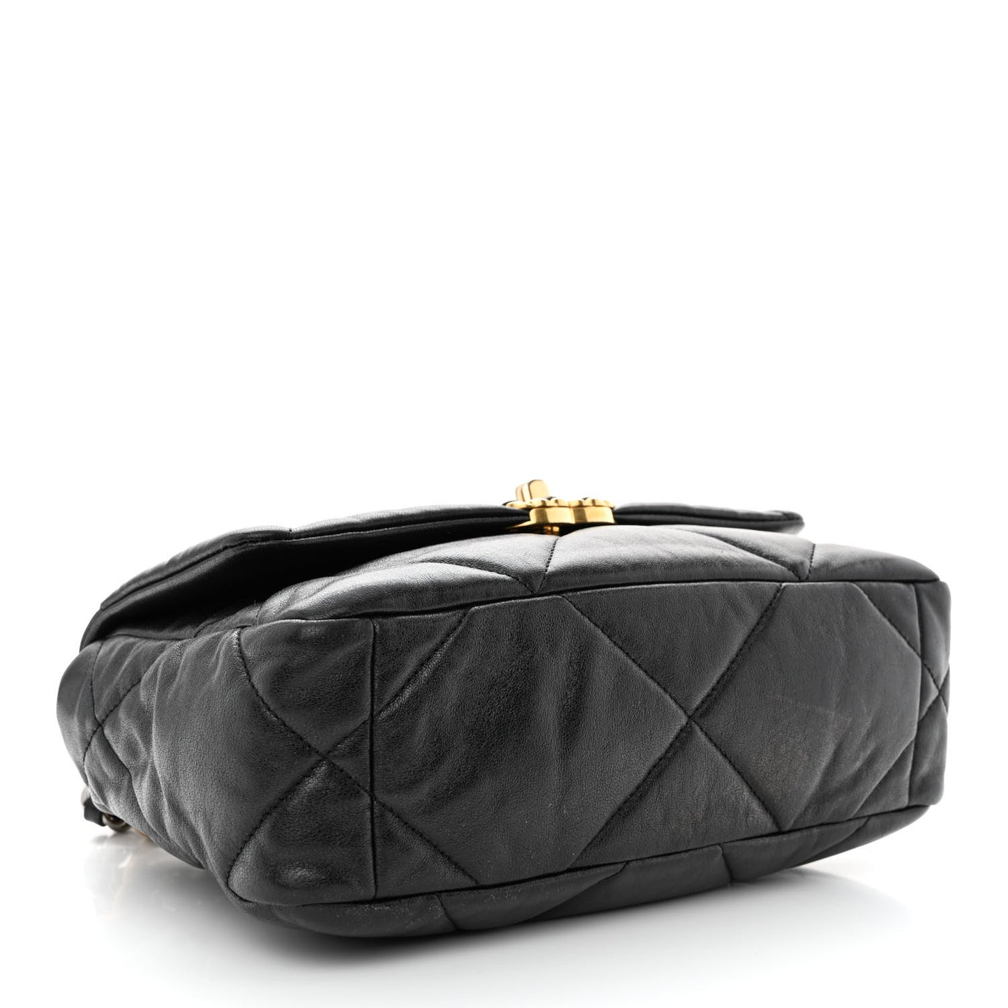 Lambskin Quilted Medium Chanel 19 Flap Black