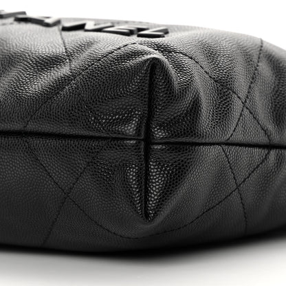 Chanel Shiny Caviar Quilted Monochrome Mini Chanel 22 Black 10 of 11