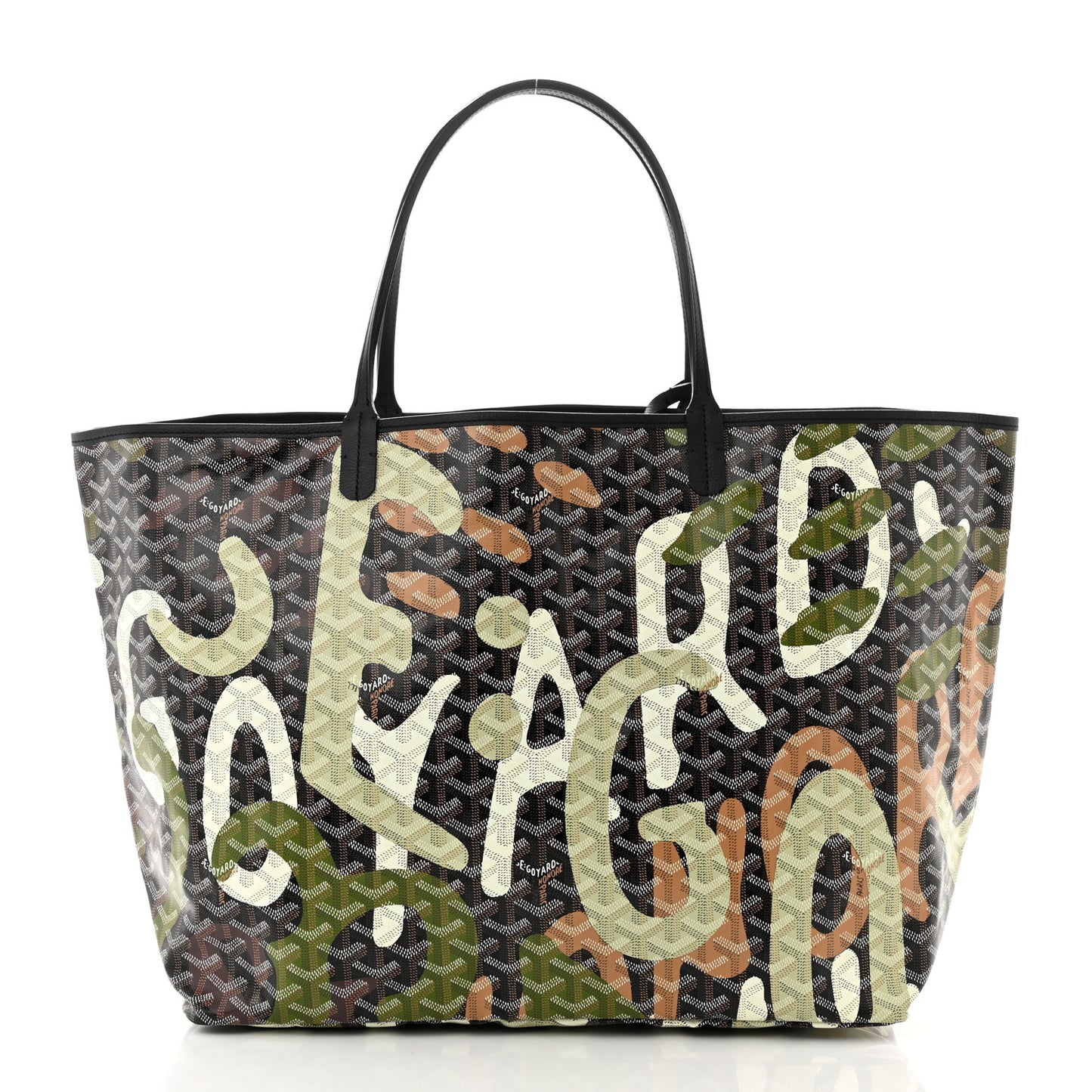 Goyardine Saint Louis Lettres Camouflage GM Black Green