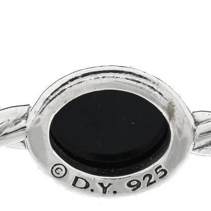 David Yurman Sterling Silver Onyx 3mm 4 Station Bangle Bracelet 3 of 3
