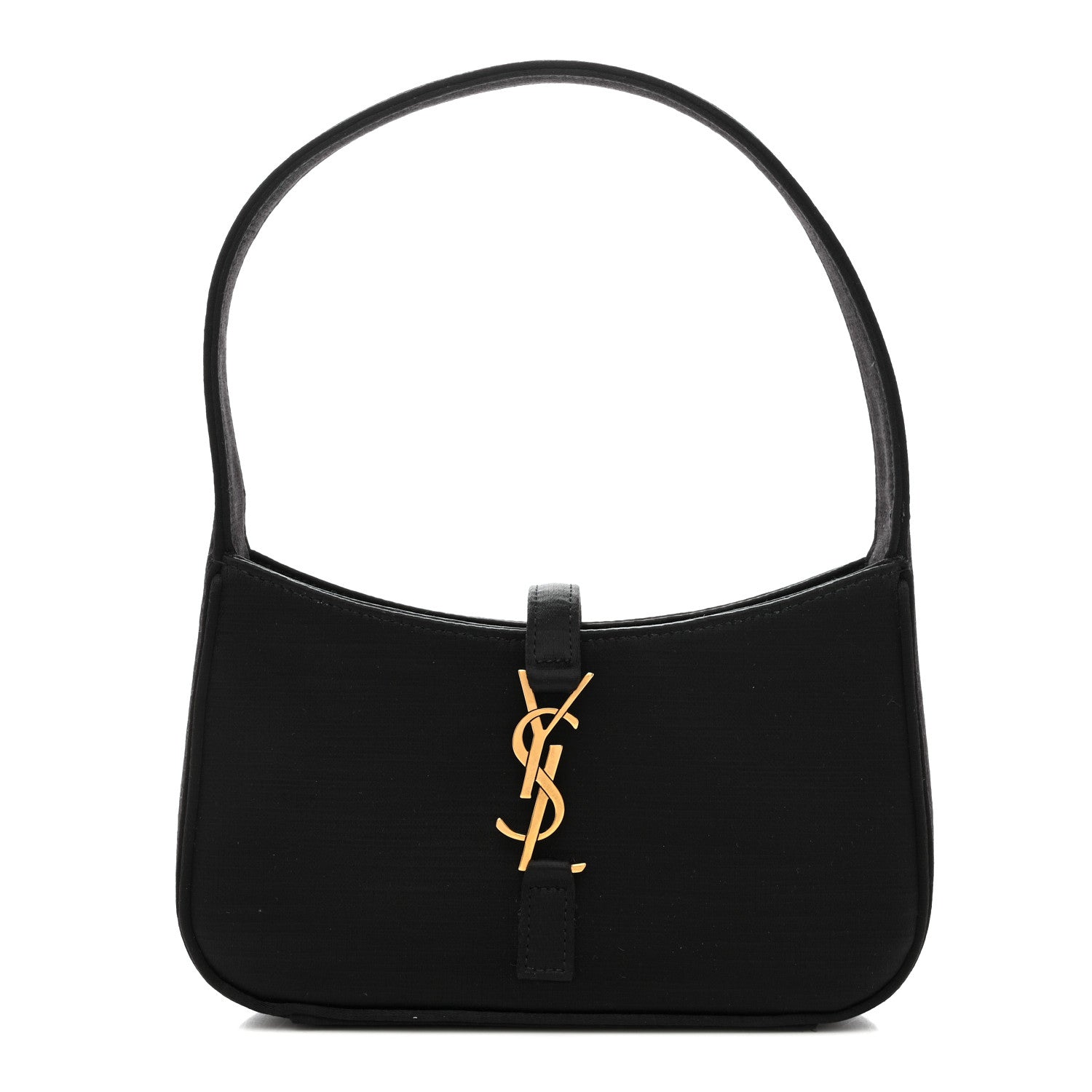 Saint Laurent Satin Le 5 A 7 Mini Hobo Black 1 of 10