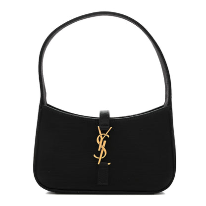 Saint Laurent Satin Le 5 A 7 Mini Hobo Black 1 of 10