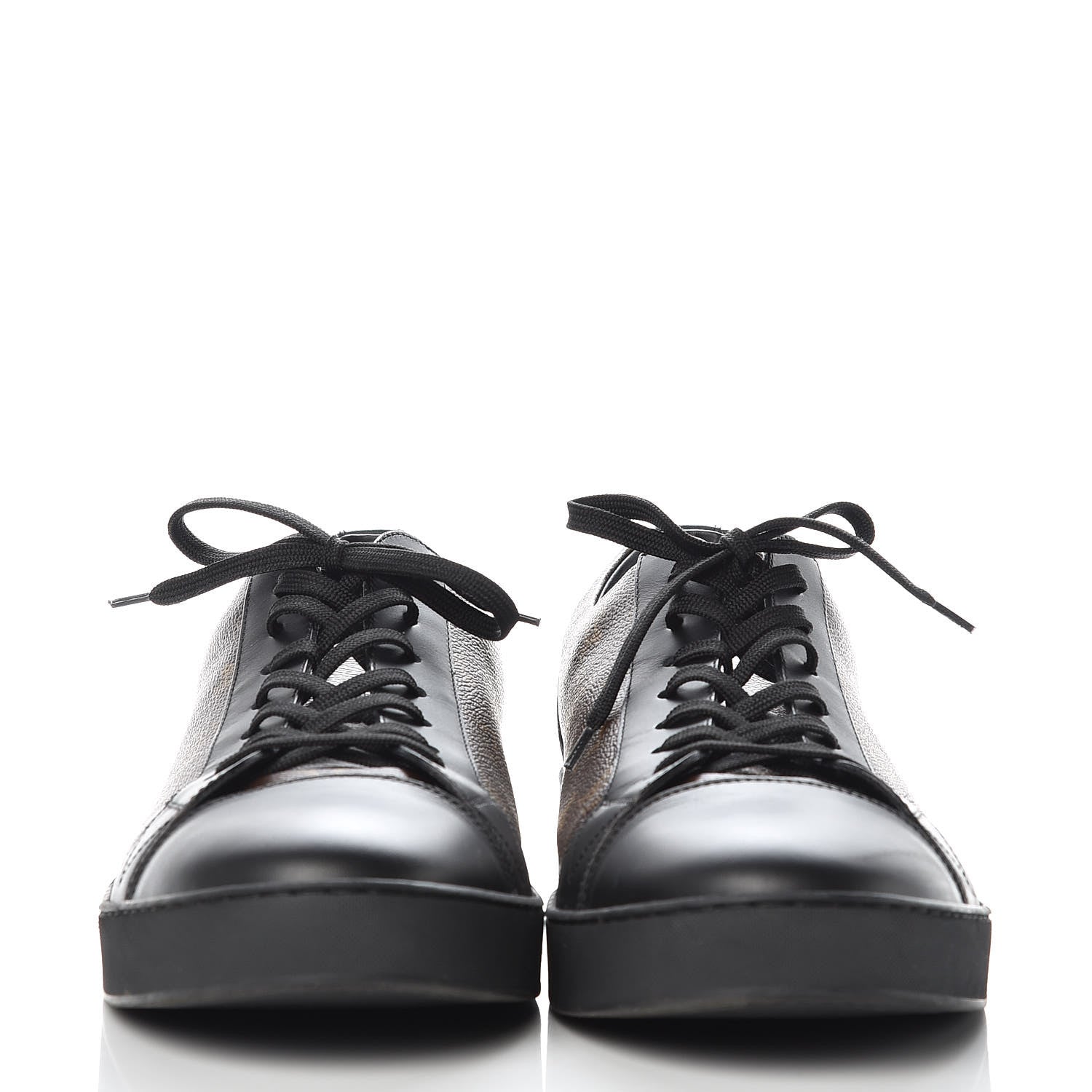 Louis Vuitton Calfskin Monogram Luxembourg Sneakers 12 Black 2 of 10