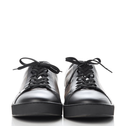 Louis Vuitton Calfskin Monogram Luxembourg Sneakers 12 Black 2 of 10