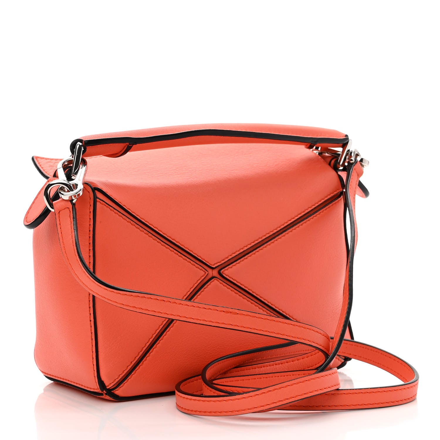Loewe Calfskin Mini Puzzle Bag Orange 3 of 11