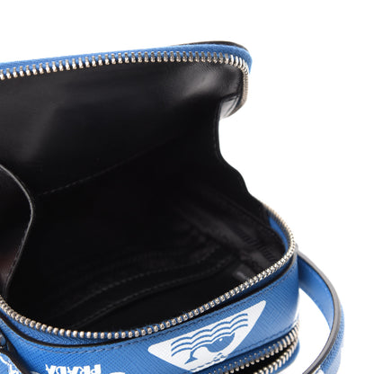Prada Saffiano Whale Brique Crossbody Messenger Bag Marea 5 of 11