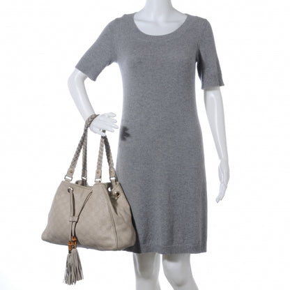Gucci Guccissima Peggy Braided Tote Off White 2 of 9