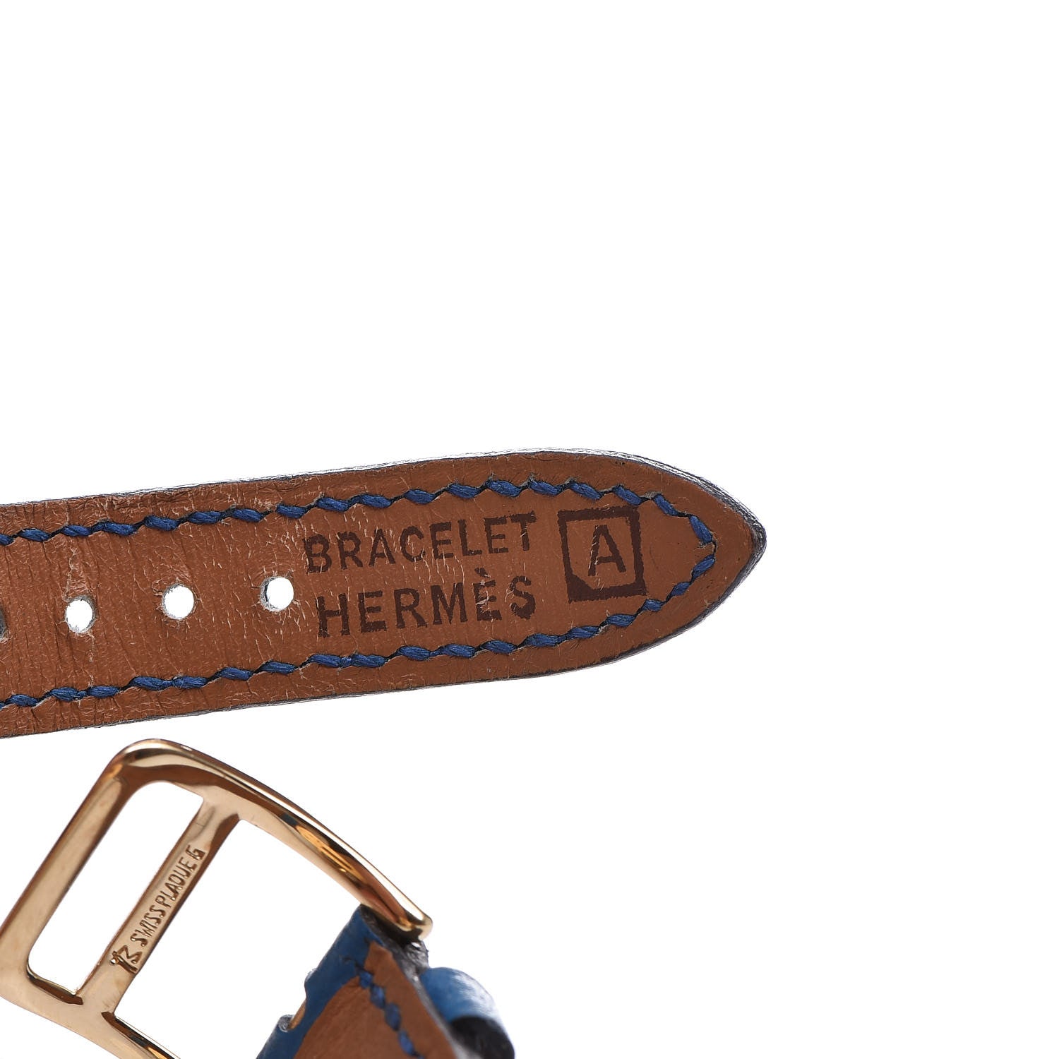 Hermes Stainless Steel Courchevel 20mm Kelly Cadena Quartz Watch Bleu France 6 of 7