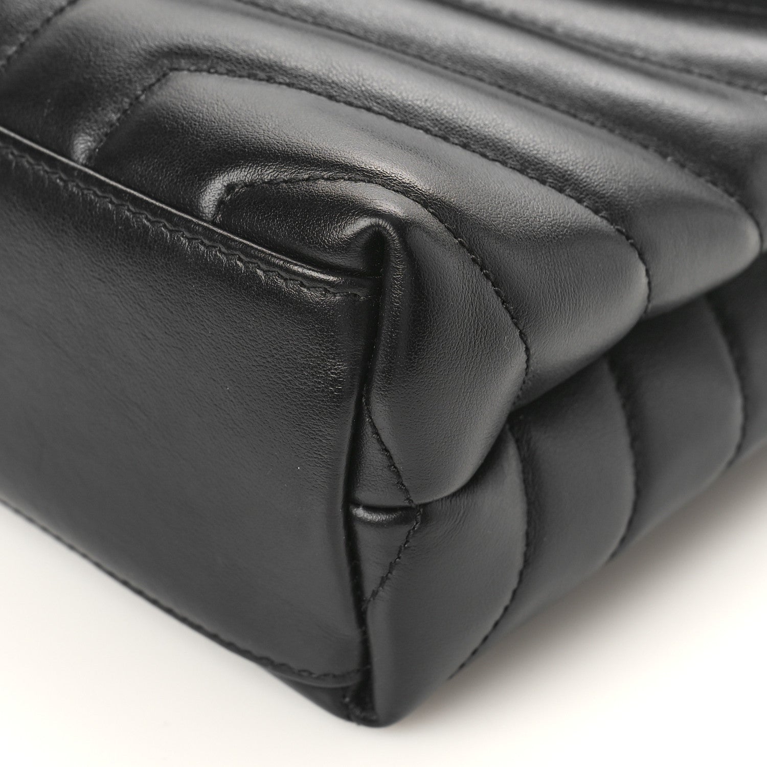 Saint Laurent Calfskin Y Quilted Monogram Small Loulou Chain Satchel Black 8 of 8