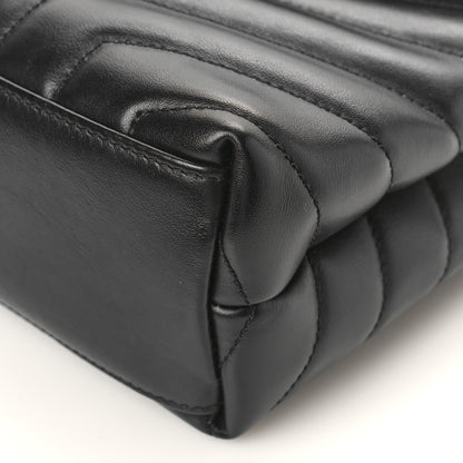 Saint Laurent Calfskin Y Quilted Monogram Small Loulou Chain Satchel Black 8 of 8