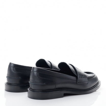 Fendi Calfskin Karligraphy Loafers 39 Black 4 of 7