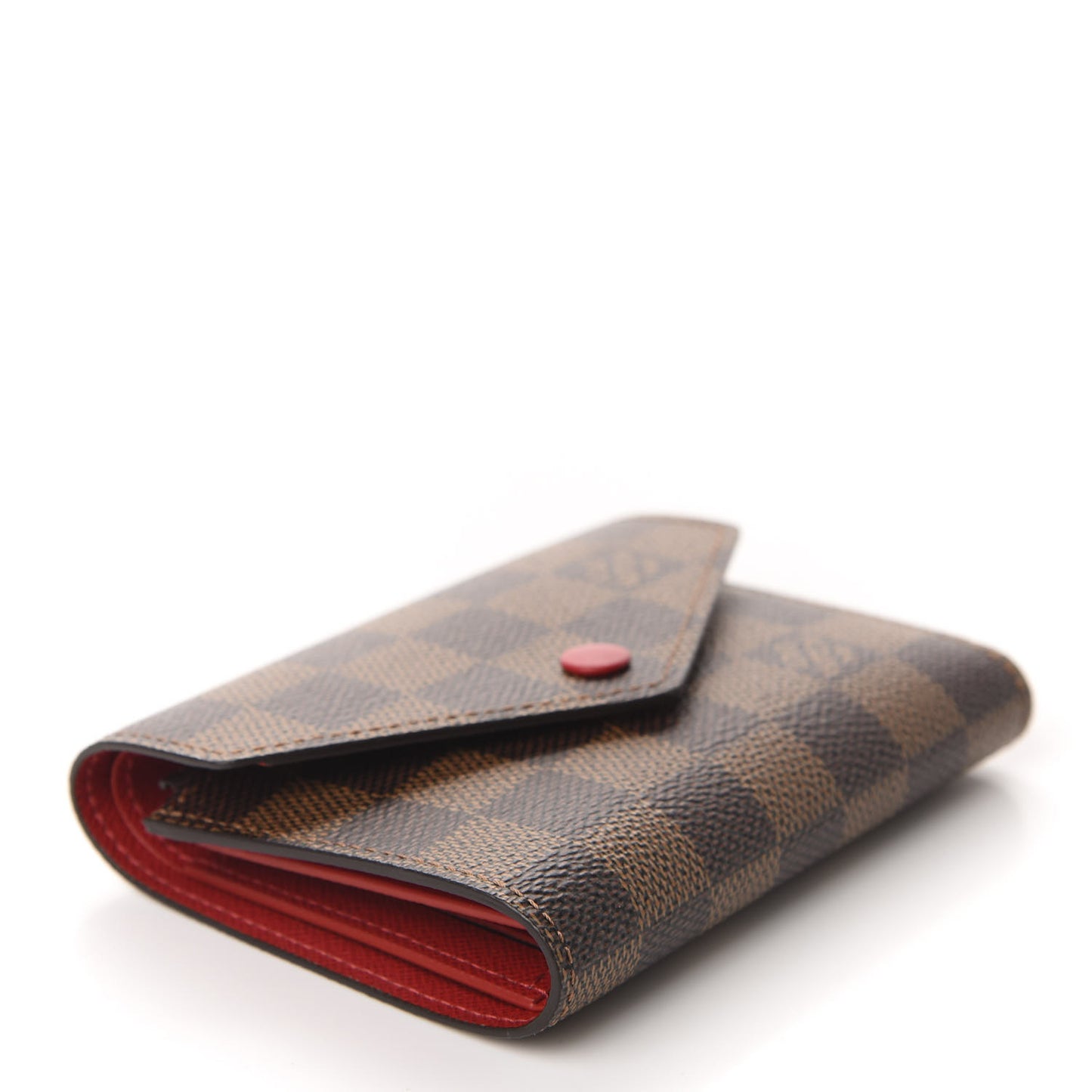 Damier Ebene Victorine Wallet Red