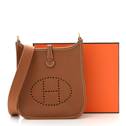 Hermes Taurillon Clemence Evelyne TPM Gold 11 of 11