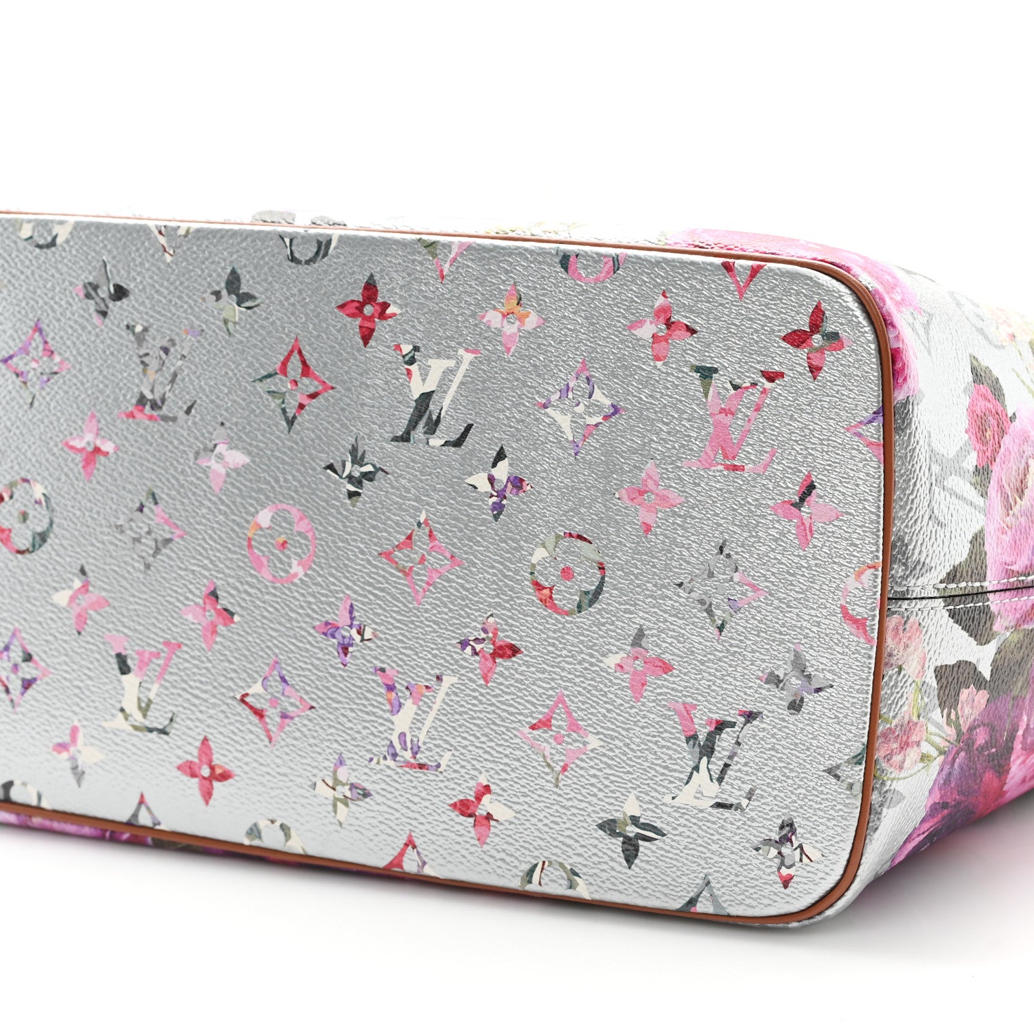 Louis Vuitton Metallic Monogram LV Garden Neverfull MM Silver