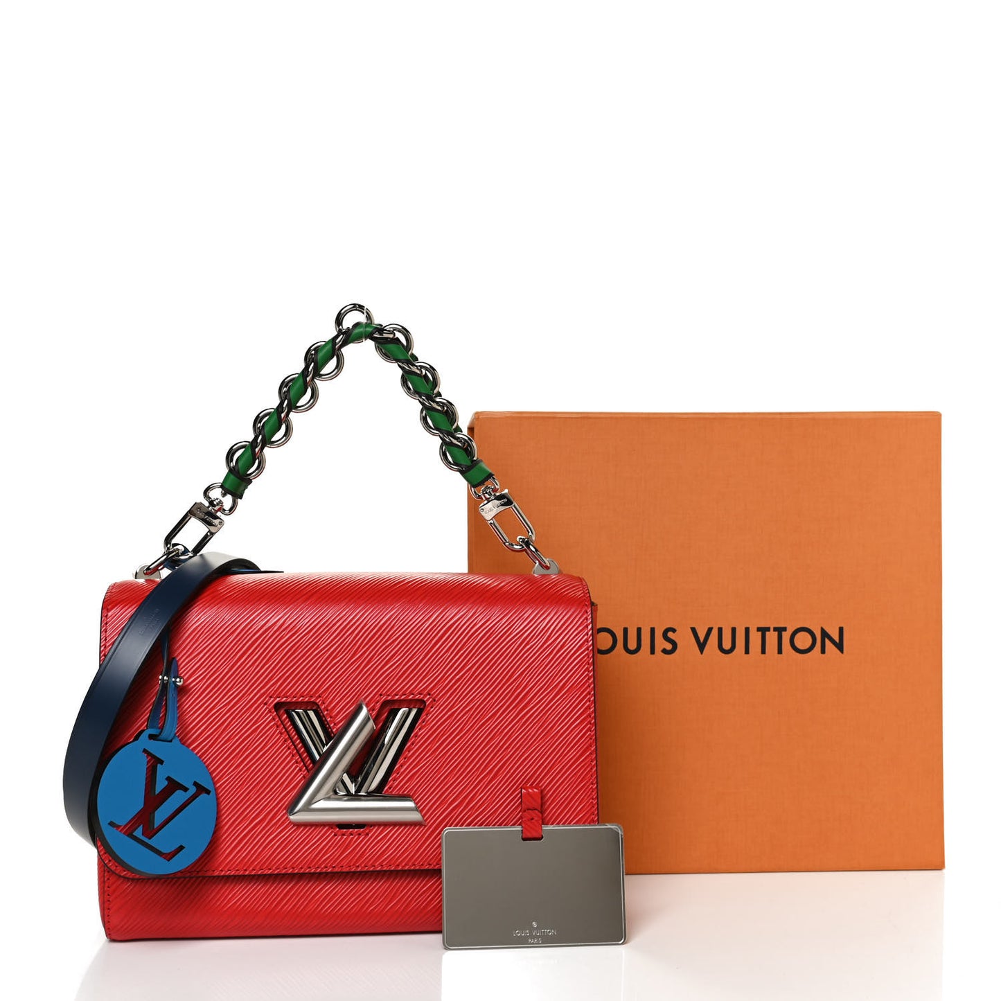 Epi Twist Braided Strap Shoulder Bag PM Coquelicot