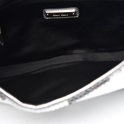 Miu Miu Paillettes Sequin Flap Silver 6 of 9