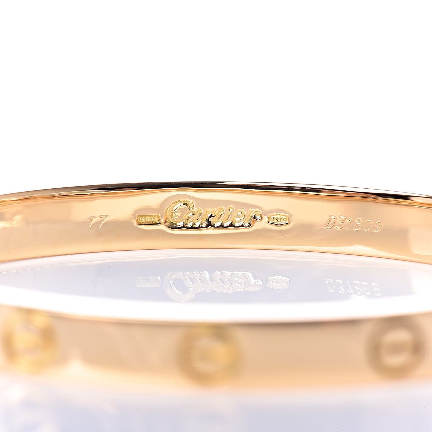 18K Yellow Gold LOVE Bracelet 17