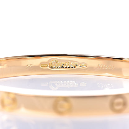Cartier 18K Yellow Gold LOVE Bracelet 17 4 of 7