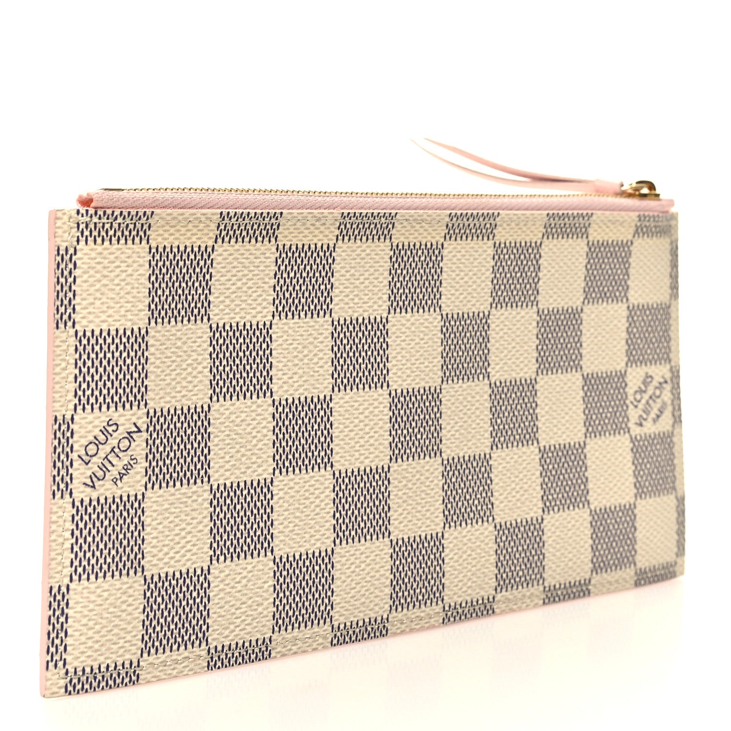Louis Vuitton Damier Azur Felicie Chain Wallet Zippered Insert Rose Ballerine 3 of 7