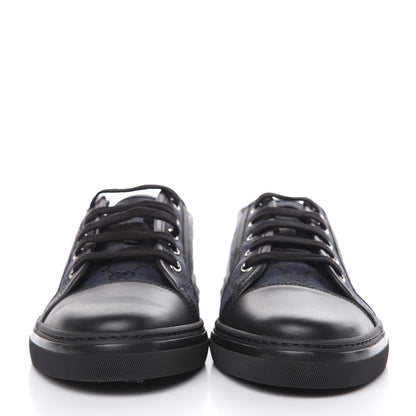 Gucci GG Monogram Calfskin Womens Low Top Sneakers 40.5 Piombo Black 2 of 9