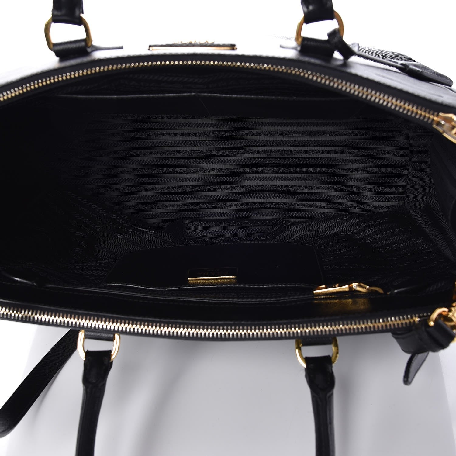 Prada Saffiano Large Galleria Double Zip Tote Black 6 of 8