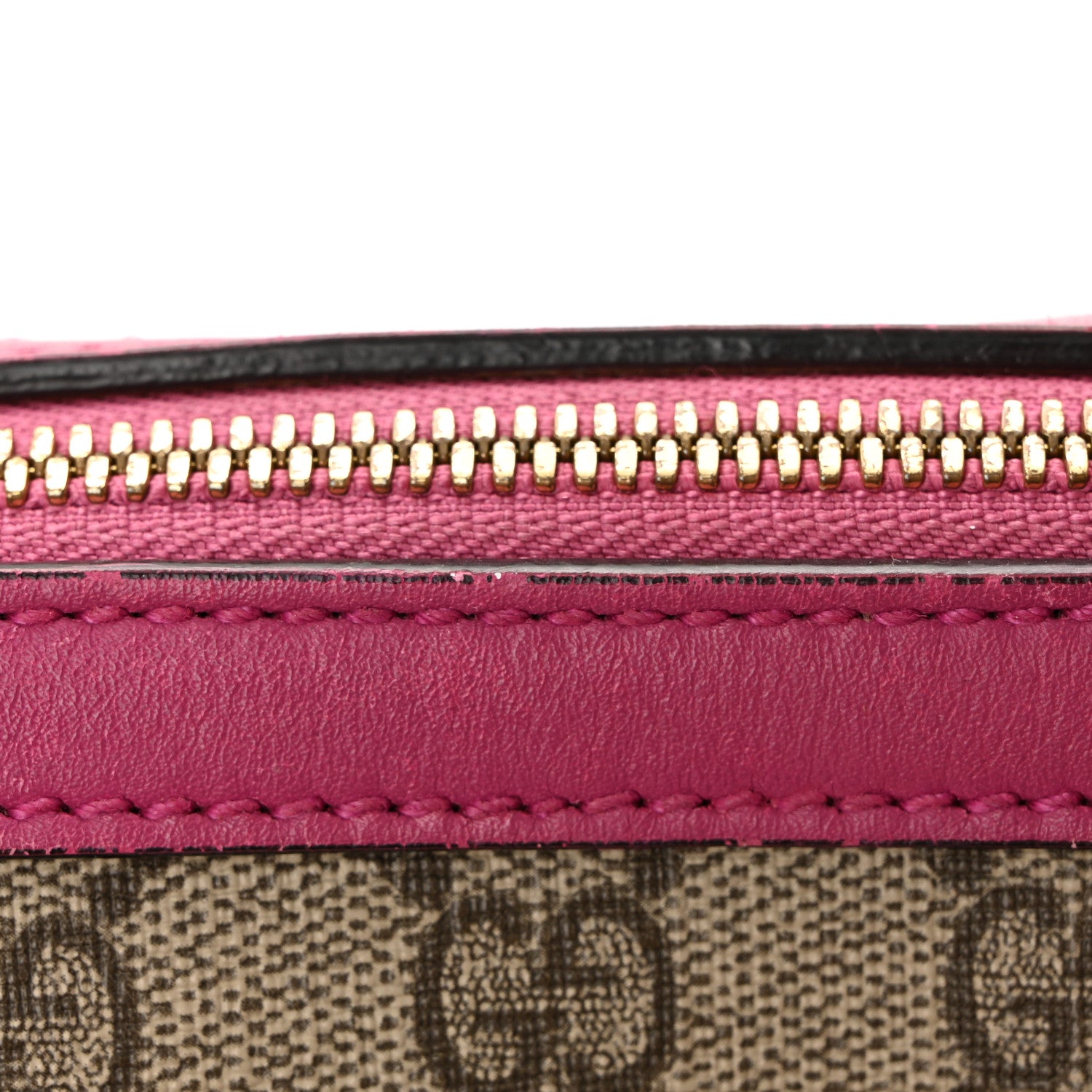 Gucci GG Supreme Monogram Moon Calfskin Small Boston Beige Ebony Hibiscus Red New Rosette 12 of 13