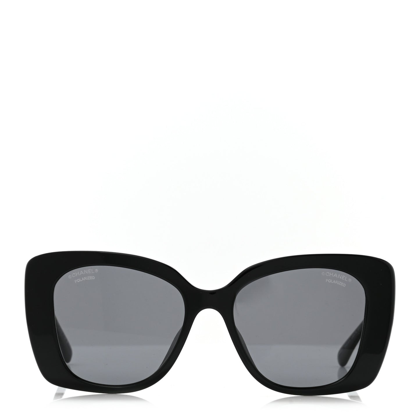 Acetate Strass Square Sunglasses 5422 Black