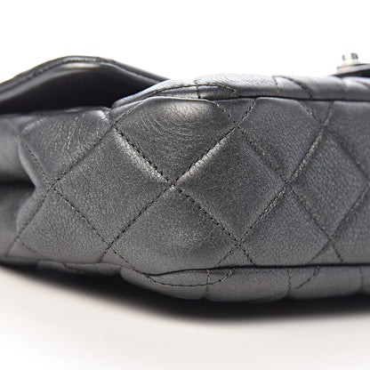 Chanel Metallic Calfskin Quilted Medium Medallion Flap Dark Silver 8 of 12