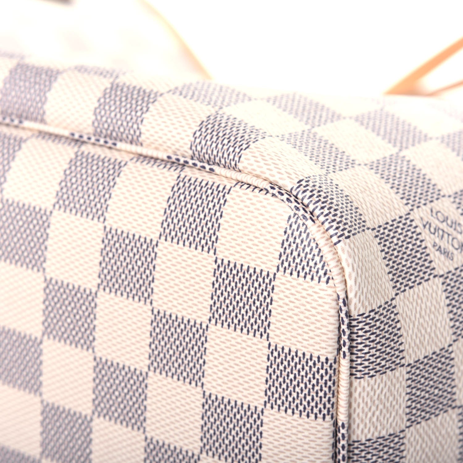 Louis Vuitton Damier Azur Braided Neverfull MM Pink 10 of 15