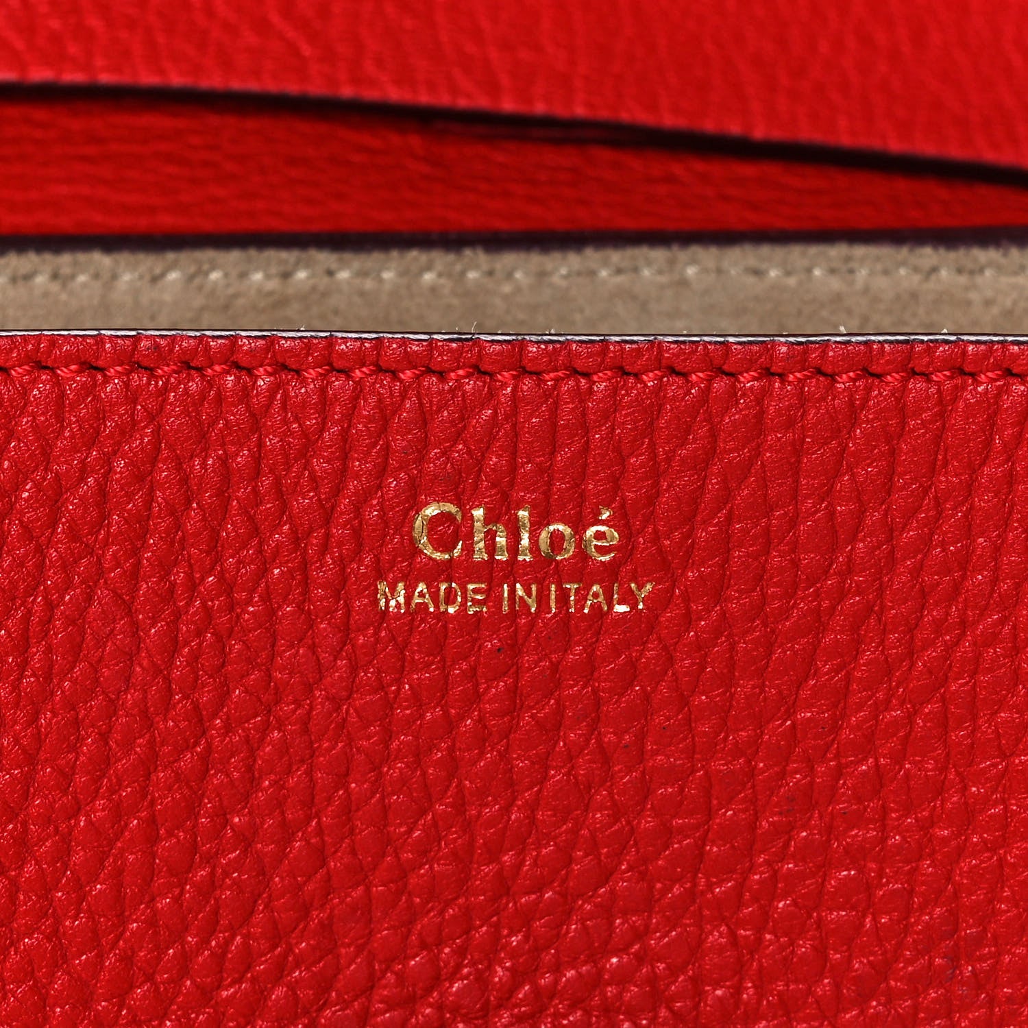Chloe Grained Lambskin Mini Drew Shoulder Bag Plaid Red 6 of 13