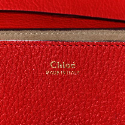 Chloe Grained Lambskin Mini Drew Shoulder Bag Plaid Red 6 of 13