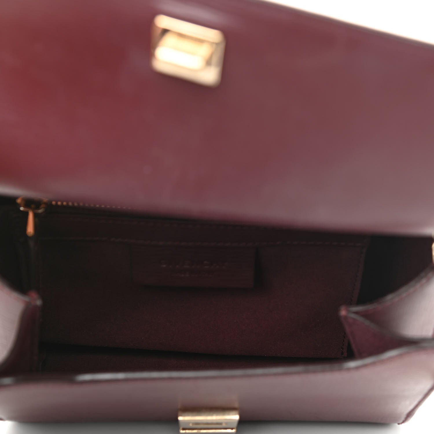 Givenchy Textured Calfskin Mini Pandora Box Chain Crossbody Bag Oxblood 5 of 16