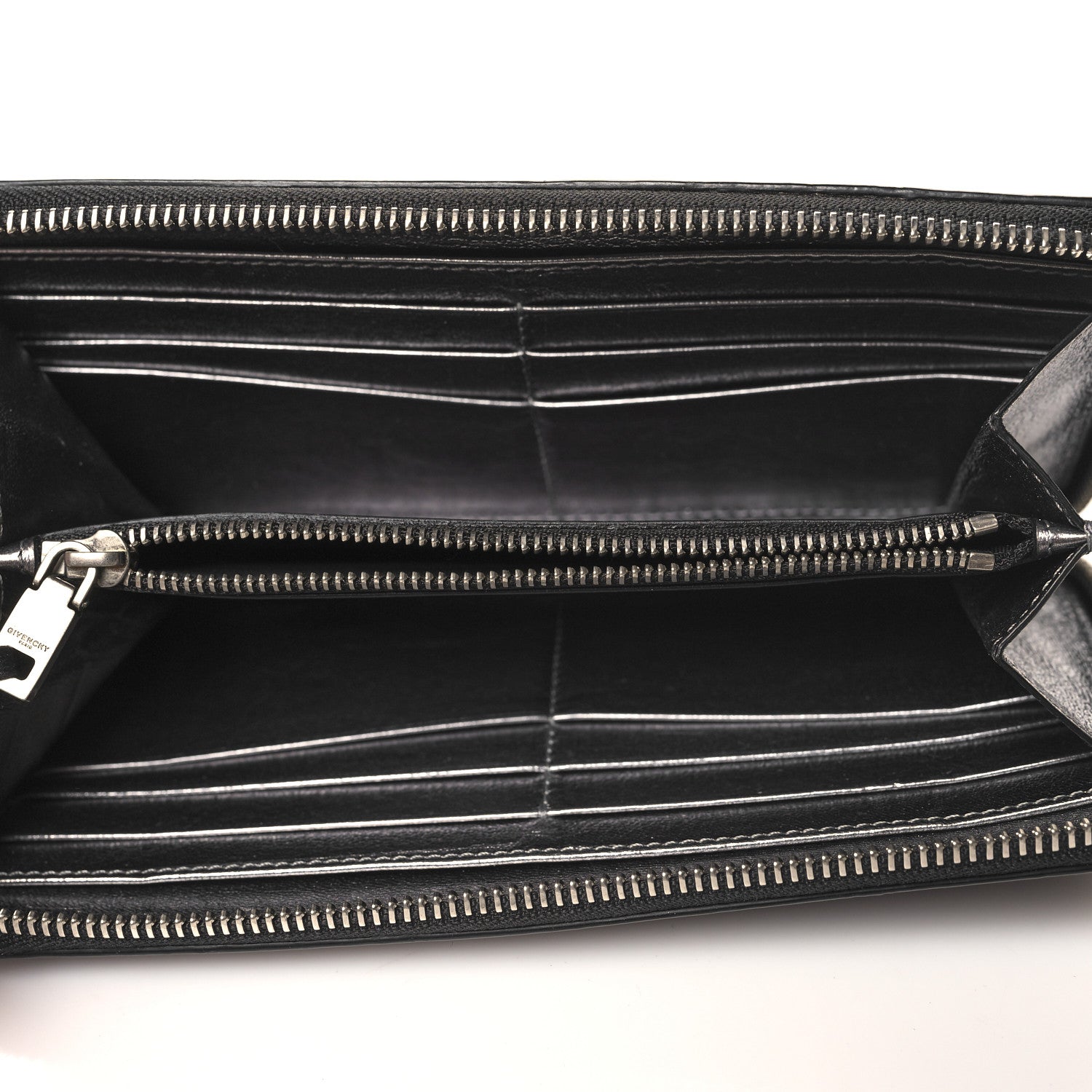 Givenchy Lambskin Logo Zip Around Wallet Black 5 of 8